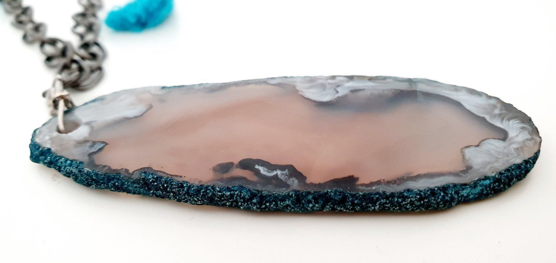 Catenine: Kette mit Echtstein Handarbeit – Nuovo (secondo la descrizione) da Stansstad venduto da InStyle8 4