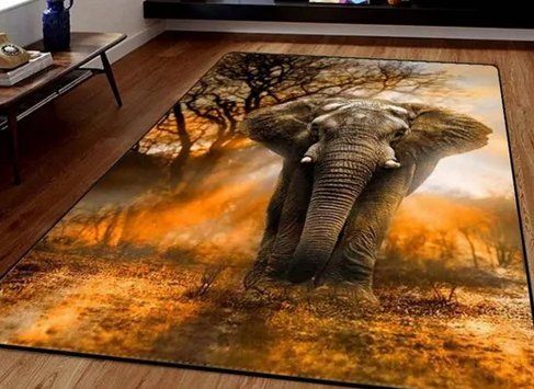 Tappeti: Teppich 60cm x 40cm Elefant Afrika – Nuovo e nell'imballaggio originale da Walenstadt venduto da SchnaeppchenRabe