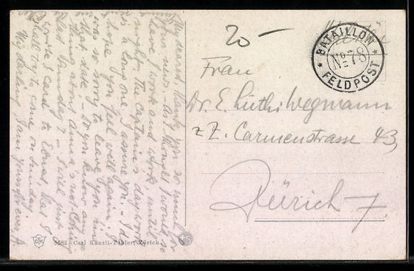 Cartoline postali: Herisau, Ortsansicht mit Kirche und Berg – Usato da Berlin venduto da bartko-reher 1