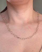 Kette 100cm Halskette 925 Silber rhod Sterne 6mm