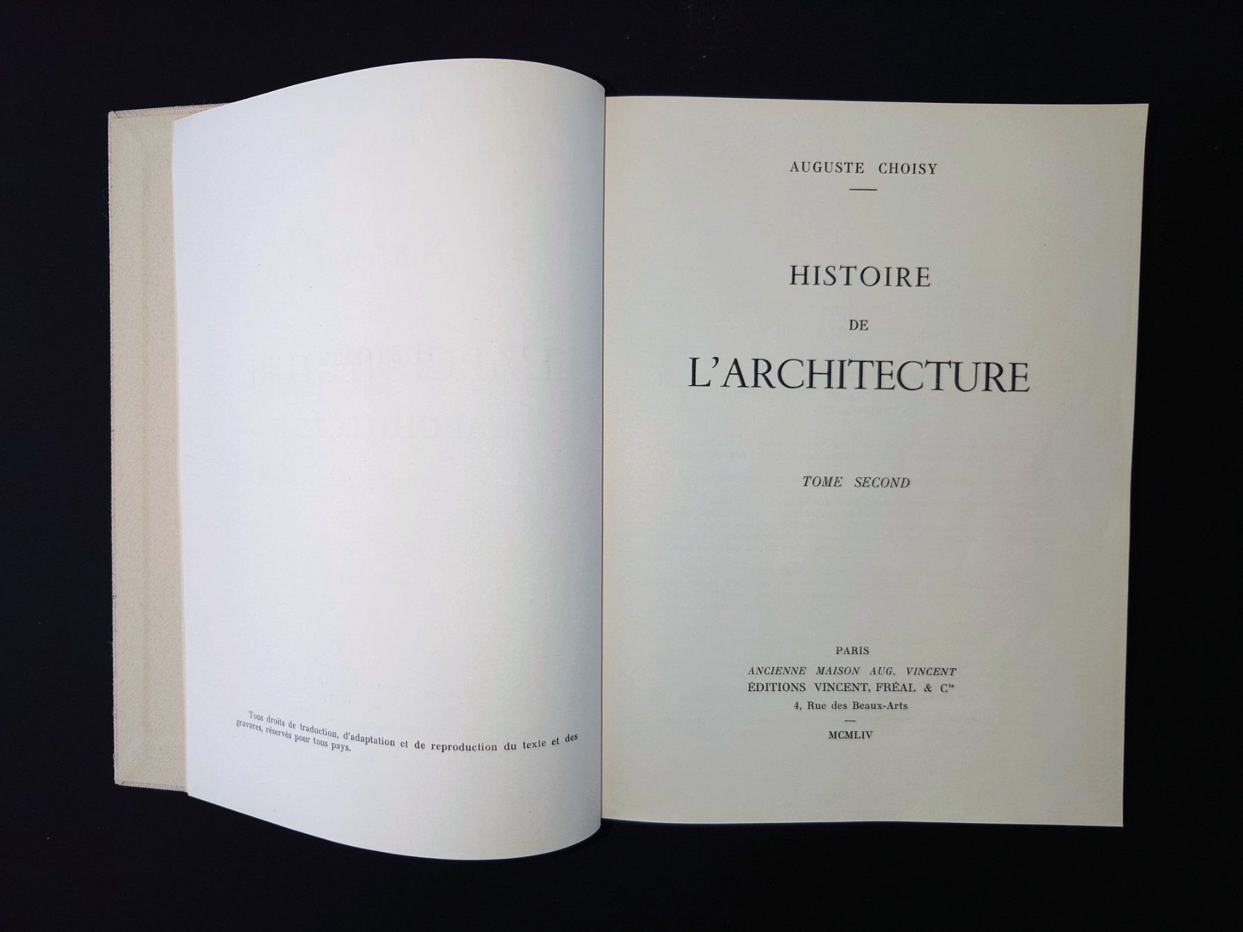 Libri: Histoire de L'Architecture. Auguste Choisy. Restauriert.1954 – Usato da Zürich venduto da Rst7 6