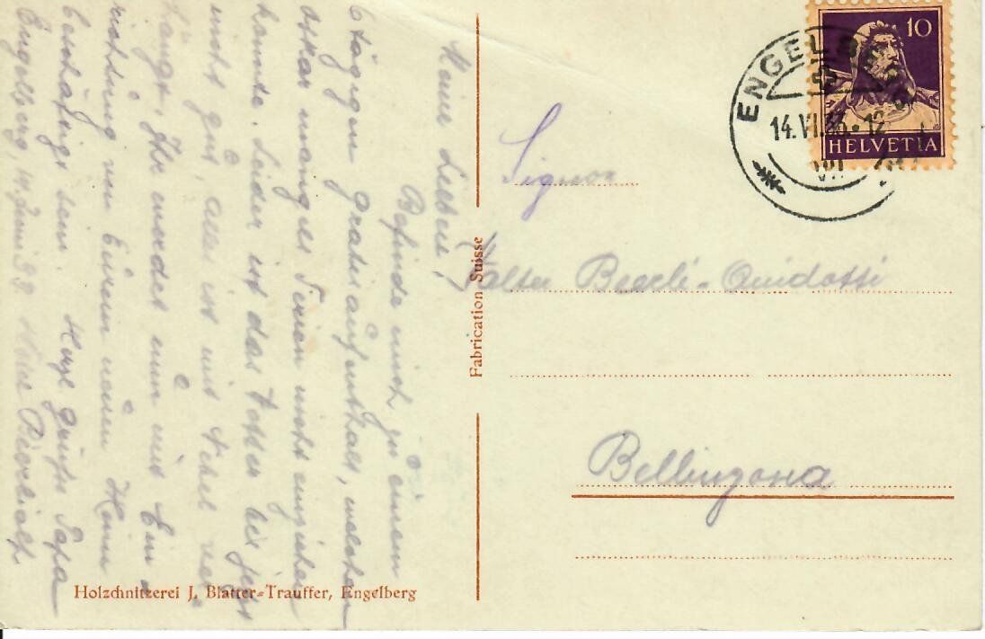 Cartes postales: Engelberg  1933 – D'occasion à Hochdorf par Ziegel-16 1