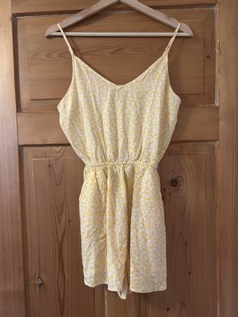 H&M Jumpsuit Gelb Geblümt, Grösse 34