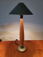 Vintage Tischlampe aus Holz und Metall