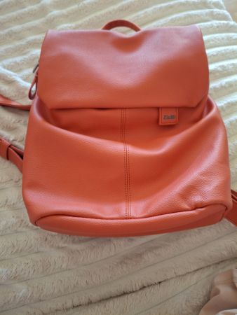 Rucksack Zwei orange mit Blumenmuster guter Zustand