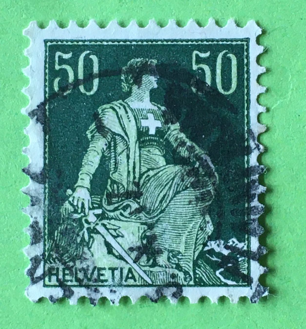Tutti i francobolli: Helvetia mit Schwert  mit Stempel     – Usato da Aarau venduto da Billa007