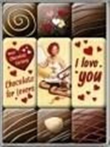 Calamite: 9-tlg. Magnet-Set CHOCOLATE FOR LOVERS – Nuovo e nell'imballaggio originale da Rupperswil venduto da big-one-sale