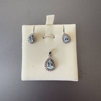 925 Sterling Silber Schmuckset, Ohrringe & Anhänger