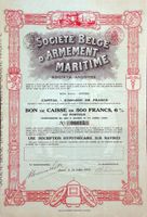 Société Belge d'Armement Maritime SA, Anvers - 1919
