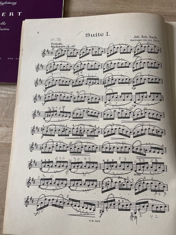 Libri: Bach, 6 solosuiten übertragen für Violine – Usato da Aesch BL venduto da shuja01 2