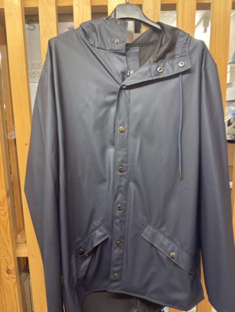 Giacca antipioggia Rains blu scuro taglia S/M ottima