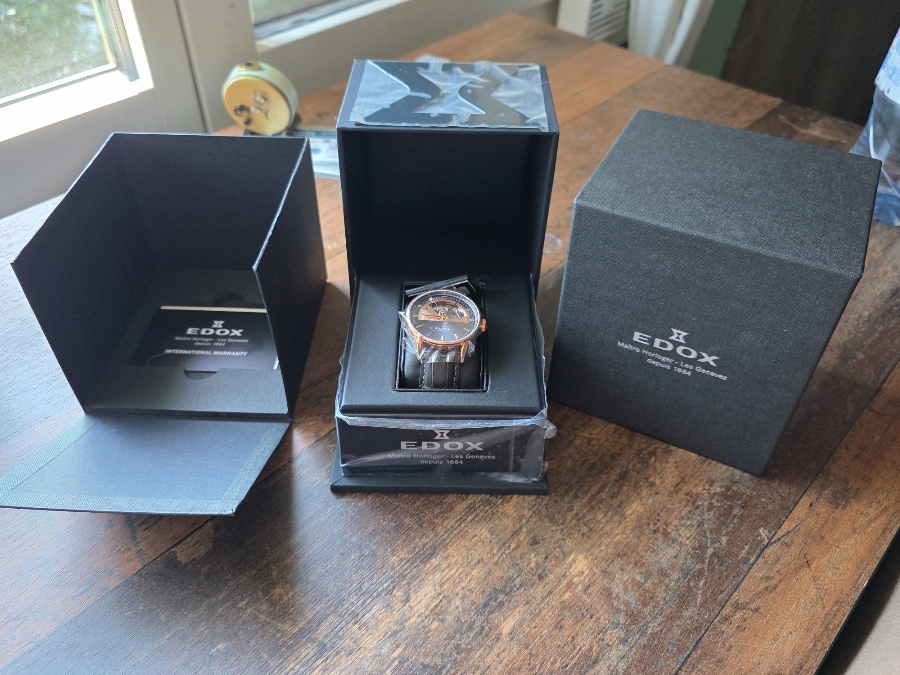 Edox Orologi: Edox Les Vauberts Open Heart Automatic Lady – Nuovo e nell'imballaggio originale da Interlaken venduto da schmante