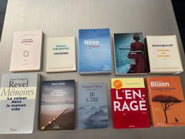 LOT N° 2 de 10 LIVRES EN FRANÇAIS DONT 2 COMME NEUFS