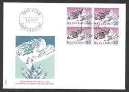 FDC Nr. 503 Viererblock ET Bern 23.9.1971 schön illustriert