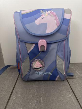 Schulranzen Tiger Family Einhorn blau guter Zustand