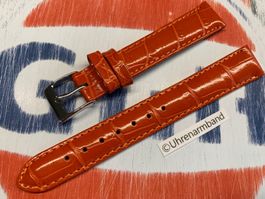 16mm Lederarmband orange, Uhrenband, bracelet de montre