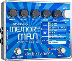 Electro-Harmonix Stereo Memory Man avec Hazarai