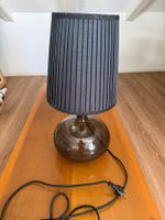 Ikea Lampe Vintage Glas mit Stoffkabel und Lampen Schirm