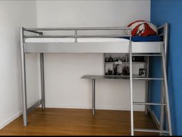 Lit mezzanine avec bureau 120x200