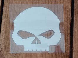 Harley Skull Aufkleber - Reflektierend! 6.00 x 6.00 cm