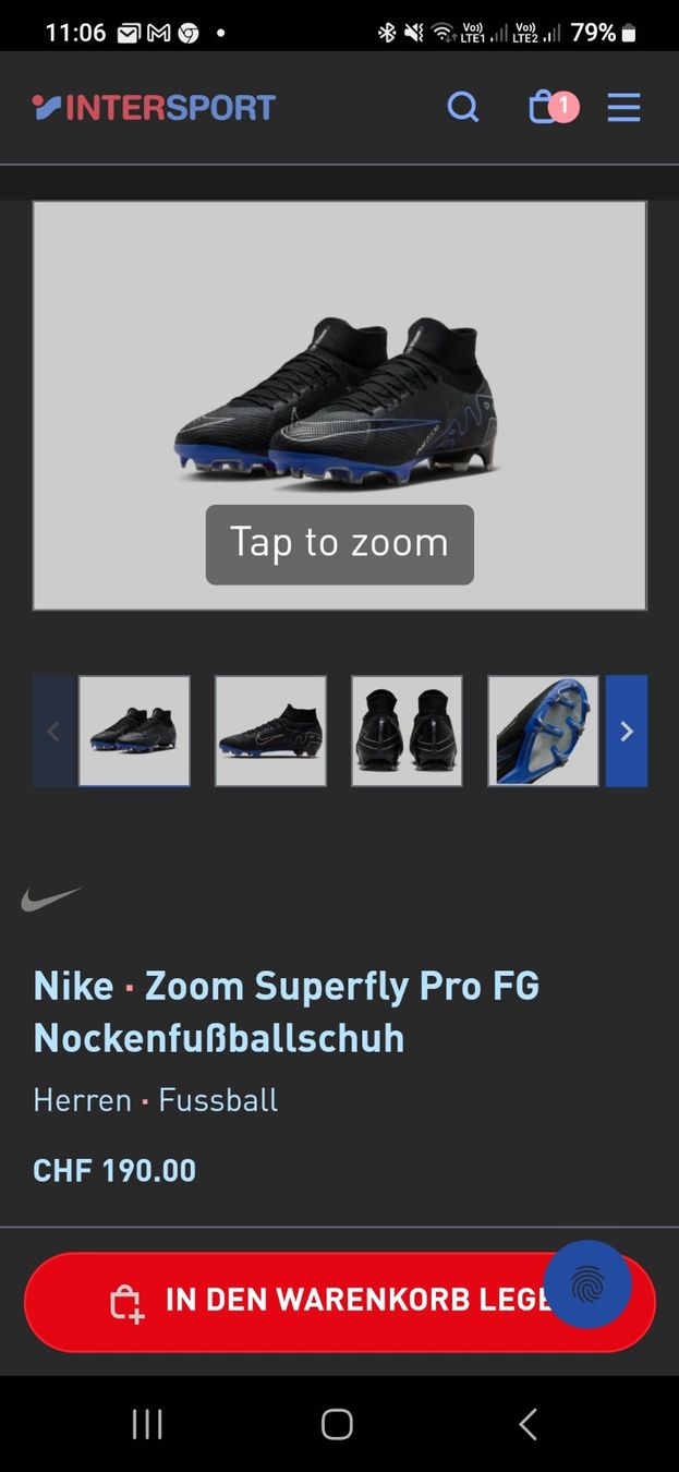 Nike Scarpe da uomo: NIKE  Zoom Superfly  PRO FG Gr. 45 – Usato da Hitzkirch venduto da Paedy2 3