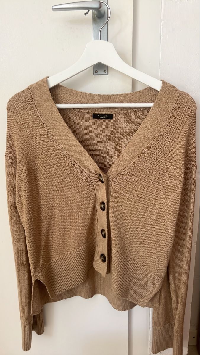 Massimo Dutti Gilet & Giacche senza maniche: Beige Massimo Dutti Cardigan – Usato da Münchenbuchsee venduto da almapalma
