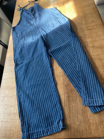 MONKL LATZHOSE/HOSE GR.S Blau/Weiss gestreift / breites Bein