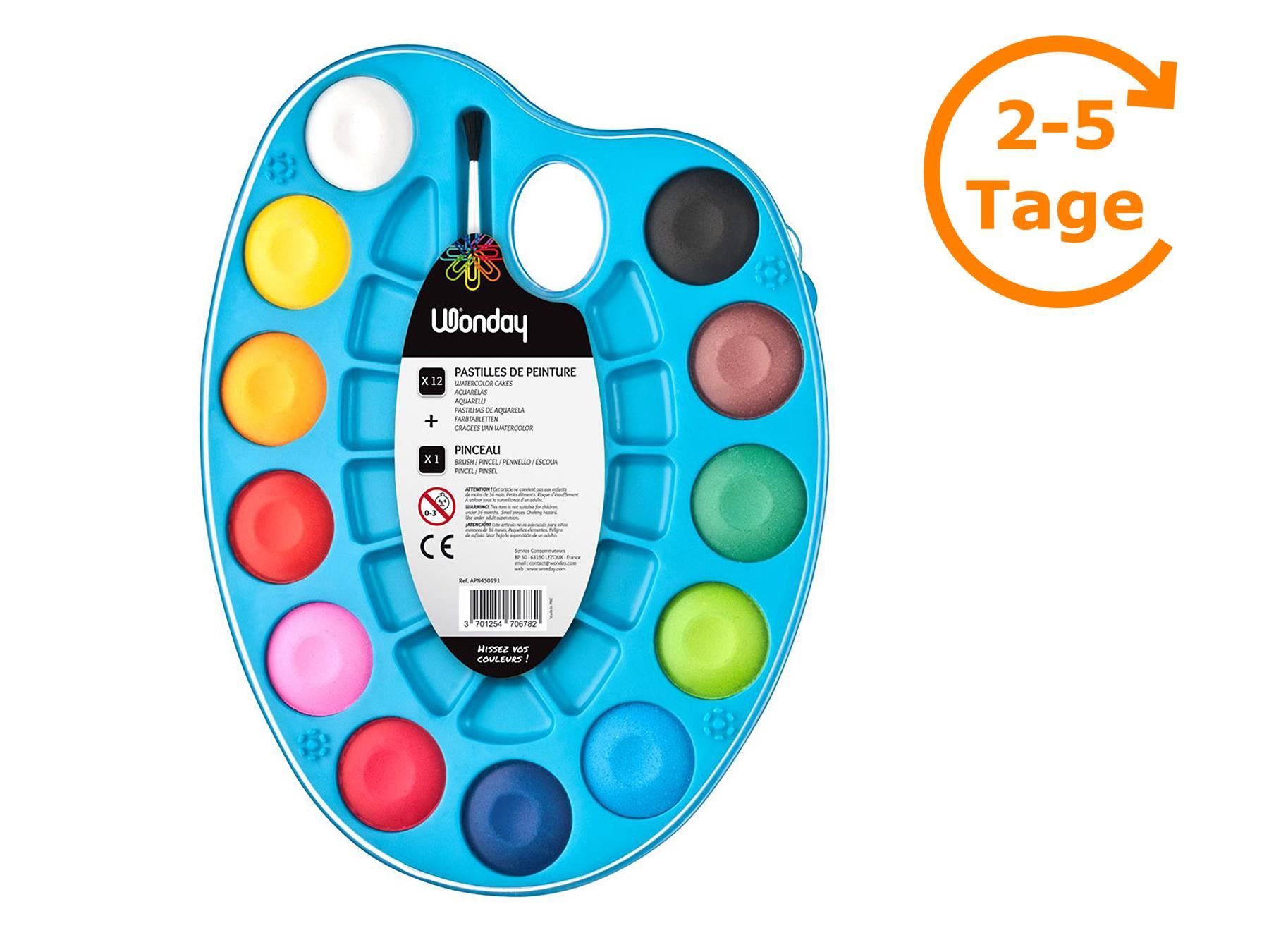Colori: Wasserfarben auf Palette, 12 Farben – Nuovo e nell'imballaggio originale da St. Gallen venduto da cointec