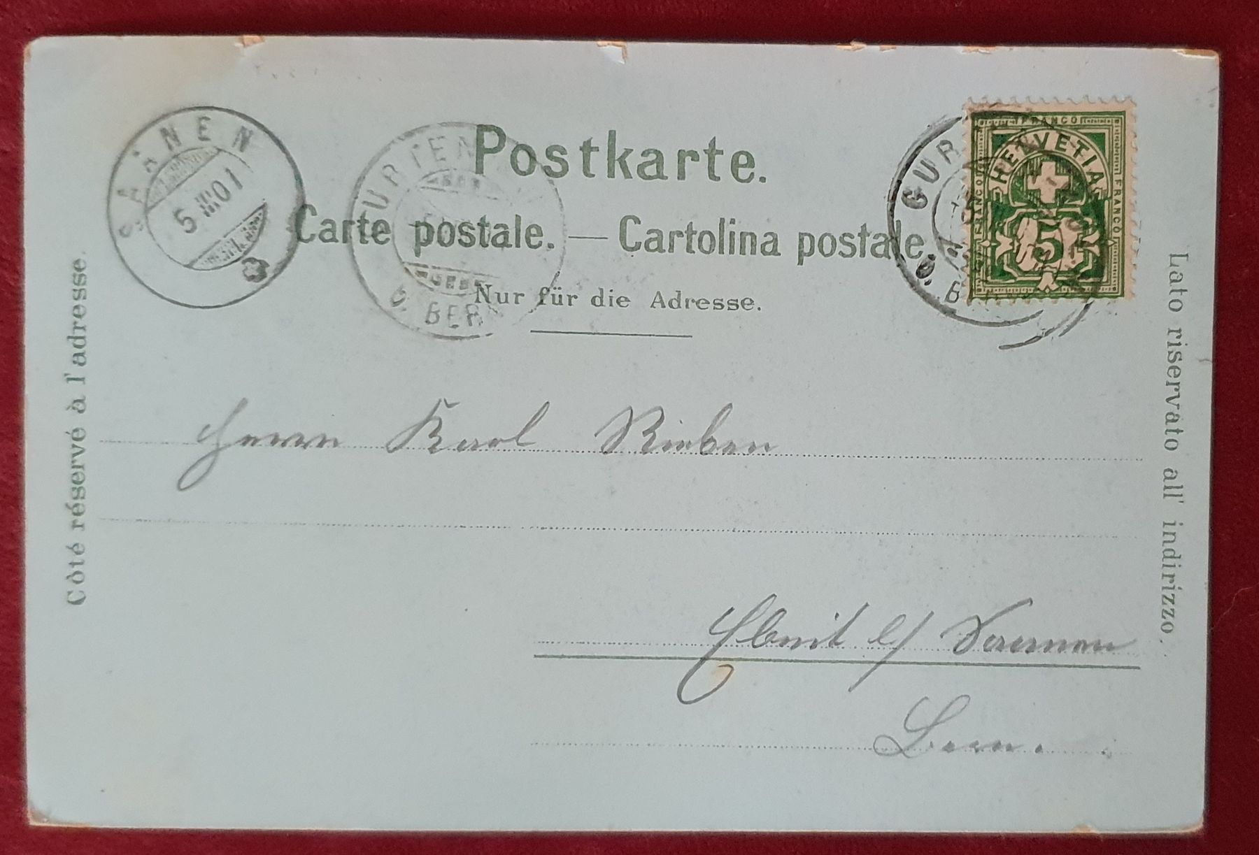 Cartoline postali: Gruss vom Gurten Kulm 1901 – Usato da Kreuzlingen venduto da Rschweiz1 1