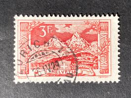 Schweiz 1929 Mythen 3Fr. rot Vollstempel ZÜRICH 19 26.IV.29