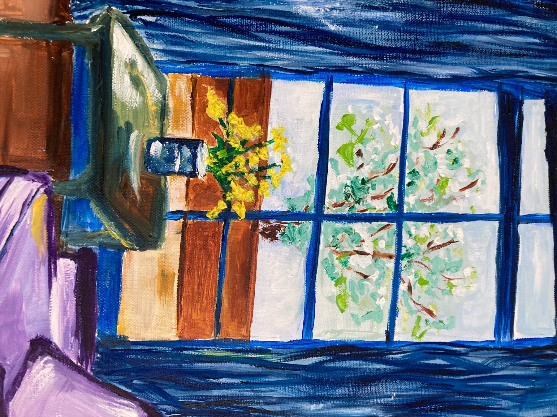 Dipinti: Das blaue Zimmer - Ölgemälde – Nuovo (secondo la descrizione) da Cham venduto da Felha 8
