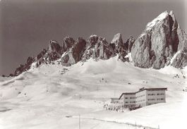 Passo Gardena, rifugio Cir, Grödner Joch, datata 1959