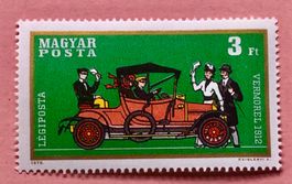 Briefmarken aus Ungarn Alte Autos UNGESTEMPELT 