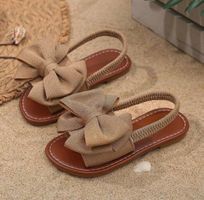 Sandali bambina fiocco beige misura 28 nuovi