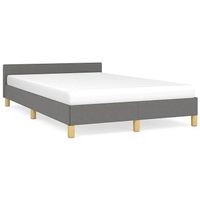 Bettgestell ohne Matratze Dunkelgrau 120x200 cm Stoff