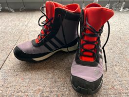 Adidas 37,5 Schneestiefel warme Winterstiefel grau orange