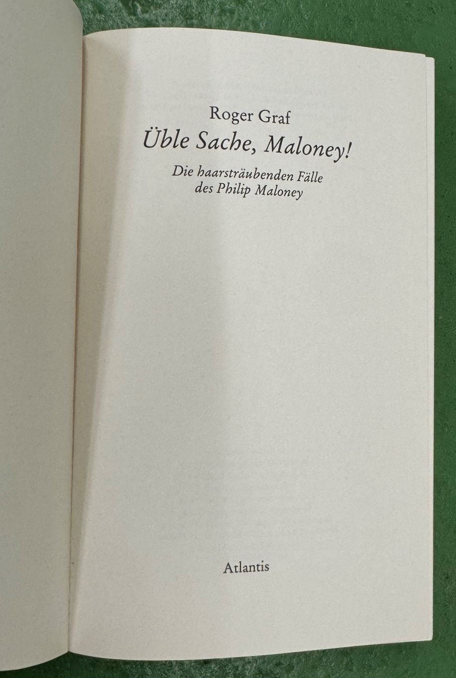 Libri: Roger Graf: Üble Sache, Maloney – Usato da Basel venduto da Ostschweiz06 2