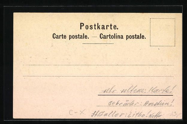 Cartoline postali: Litho St. Gallen, Rathaus, Leinwandbänk – Usato da Berlin venduto da bartko-reher 1