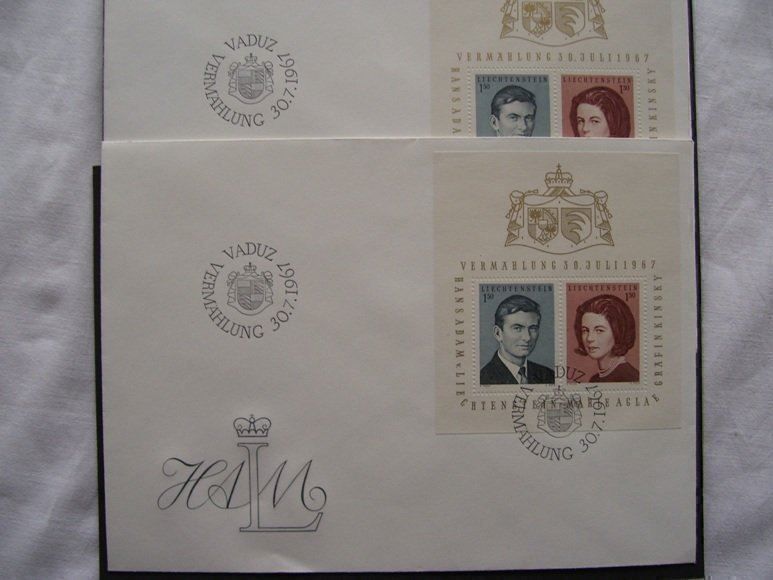 Alle Briefmarken: Briefmarkenblocks Liechtenstein, 2 FDC's – Neu (gemäss Beschreibung) aus Neuhausen von manida2013