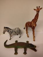 Bullyland Vintage Zebra Krokodil Giraffe Wild Life