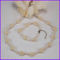 ♛ Süsswasser Zucht-Perlen Kette & Armband