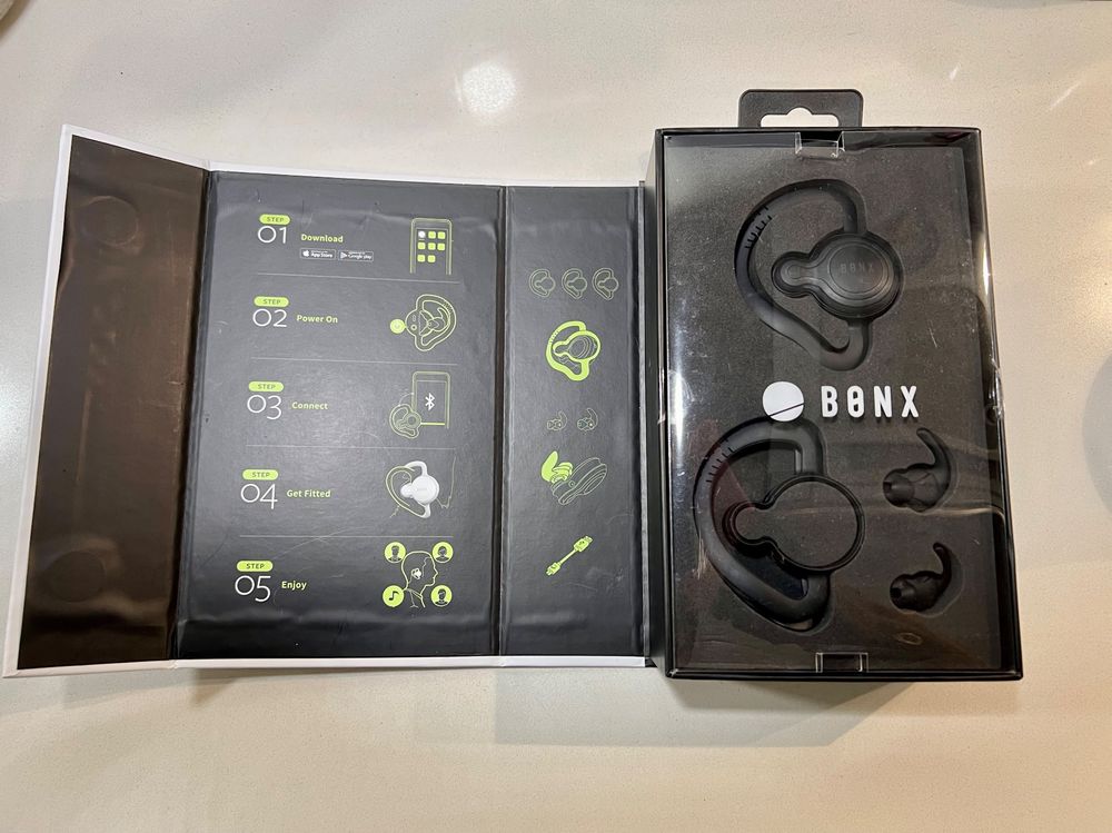 BONX Grip black Bluetooth Headset für 2 Personen (Two Pack