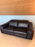 Ledersofa 2-Sitzer schwarz mit Relaxfunktion guter Zusta