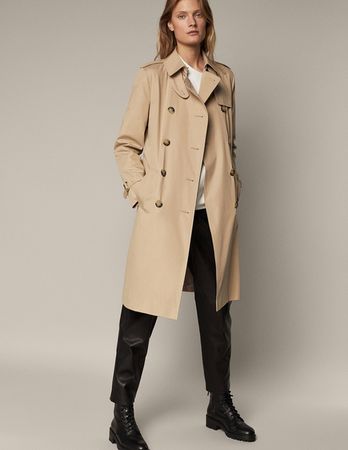Trenchcoat Massimo Dutti Camel (s-m)