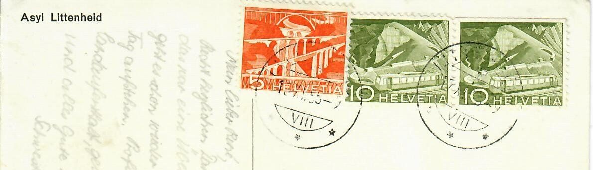 Cartoline postali: Asyl Littenheid 1955 – Usato da Hochdorf venduto da Ziegel-16 1