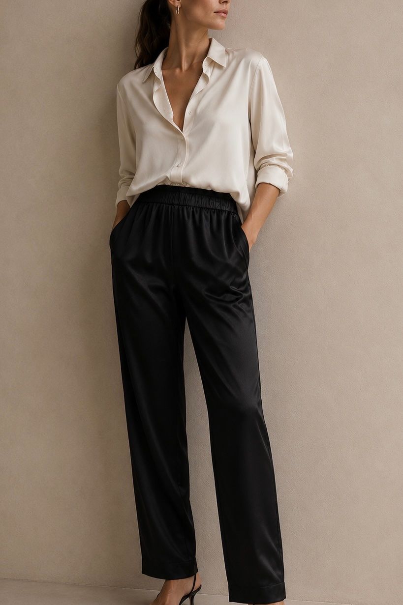 Max Mara Pantaloni: Max Mara Leisure Satin Hose - Gr. 34 – Usato da Illnau venduto da Monkky