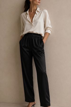 Max Mara Leisure Satin Hose - Gr. 34