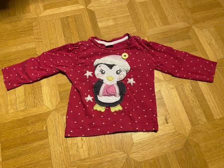 Pullover mit Pinguin Gr. 80