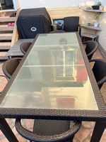 Gartentisch Glasplatte