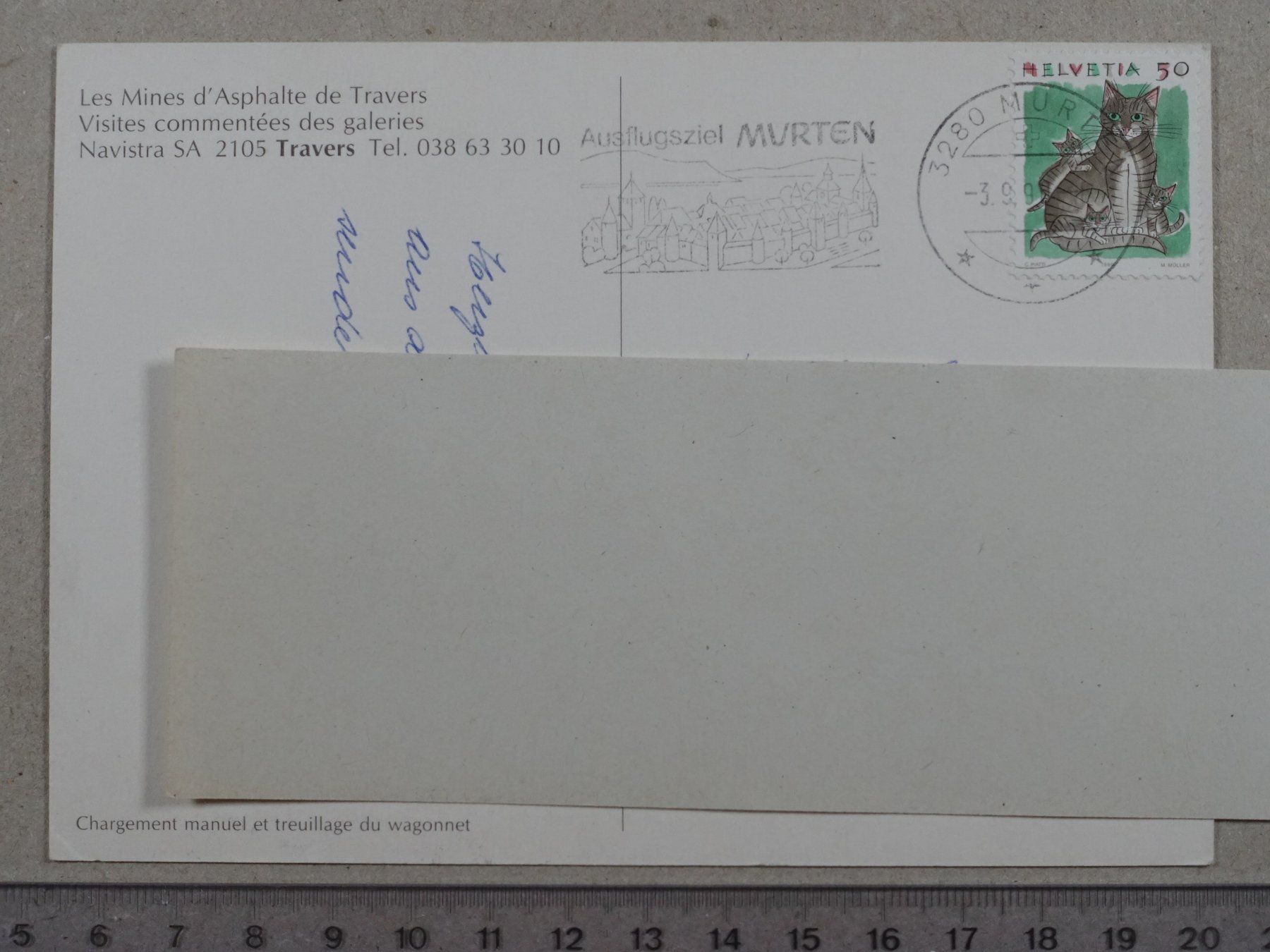 Cartoline postali: Travers, les Mines d'Asphalte, 1990 – Usato da Lenzburg venduto da fh1 1